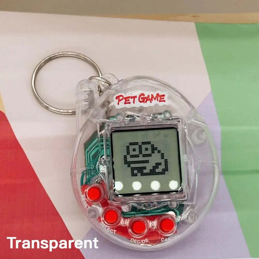 Button-Powered Electronic Keychain Pixel Pendant - Plastic Body Virtual Cyber Animal Toy for Kids, Festive & Party Supply Party Bag Holiday Gift