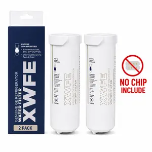 2 Pack XWFE Refrigerator Water Filter Replacement Compatible with GE XWFE & XWF, No Chip Included, Reduces 50+ Impurities, Long-Lasting Water Filtration