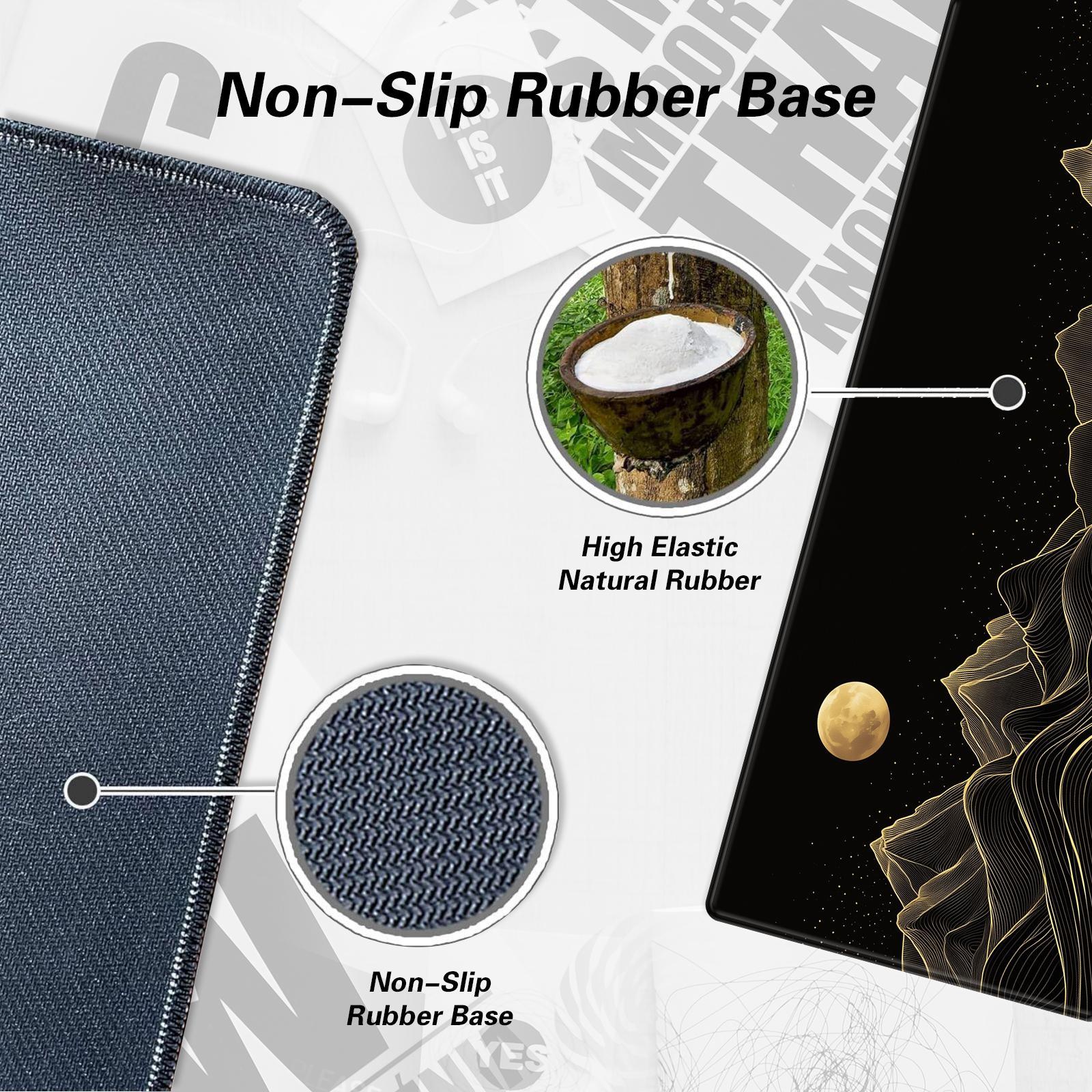 Mountain Pattern Mouse Pad, 1 Count Large Stable Rubber Base Mouse Pad with Stitched Edges, Keyboard Mouse Mat Desk Pad for Work, Game, Office, Home