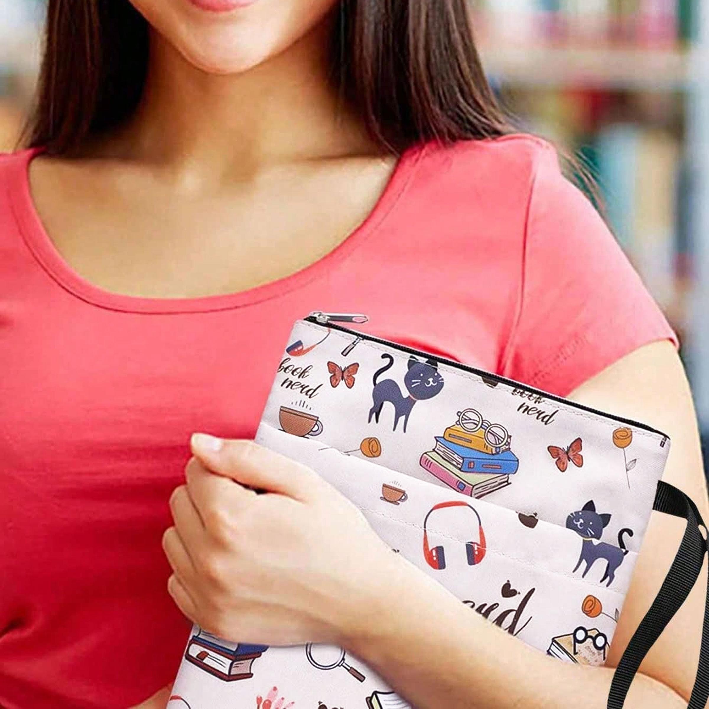 1PCS hanging folder, book bag, File Storage Bag, fantasy novel reader gift, book inspiration gift, paperback book cover book gift for cat lovers.