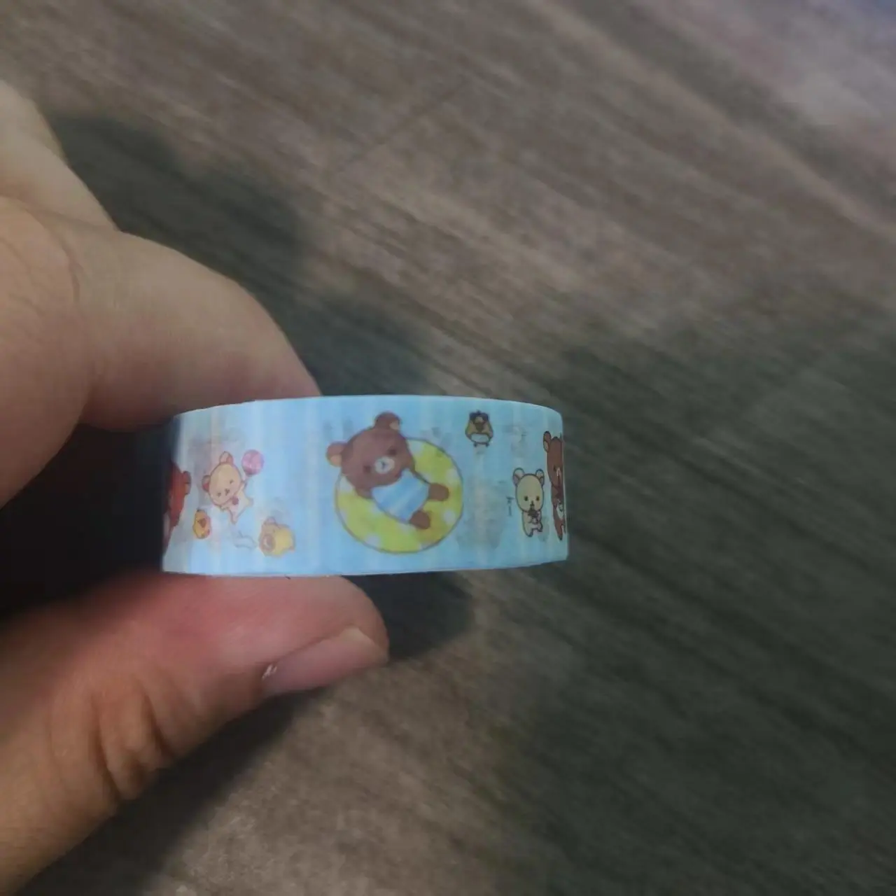 Rilakkuma Synthetic Washi Tape, Cute Bear Themed Decorative Masking Tape, Craft Supplies for Journaling & DIY Projects