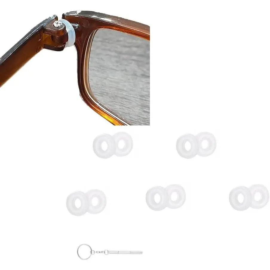 Silicone Eyeglass Hinge Tighteners Glasses Grips Repair Rings Kit