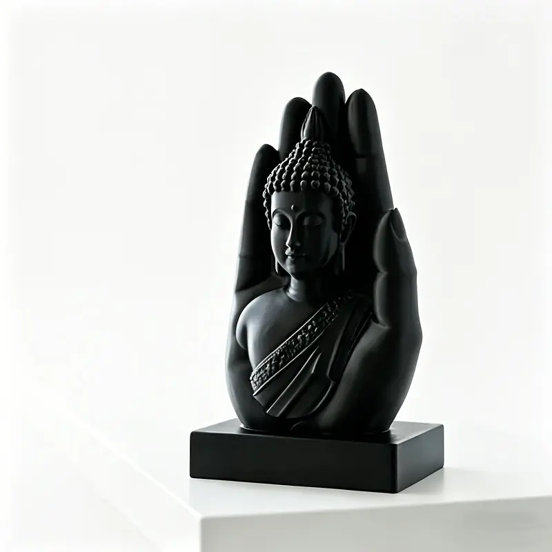 and Buddha Hand Sculpture, Desktop Buddha Statue, Meditation Ornament, Office Decor, Home Decoration, Religious Decoration, Best Gift for Friends