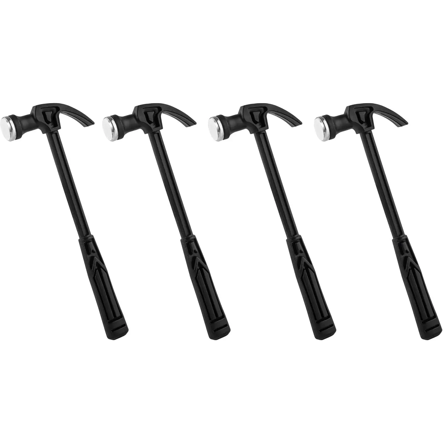 Mini Hammers 4 count - Claw Hammer with Plastic Handle - Woodworking Claw Hammers for Household Use - Small Hammer Tool Lightweight to Carry