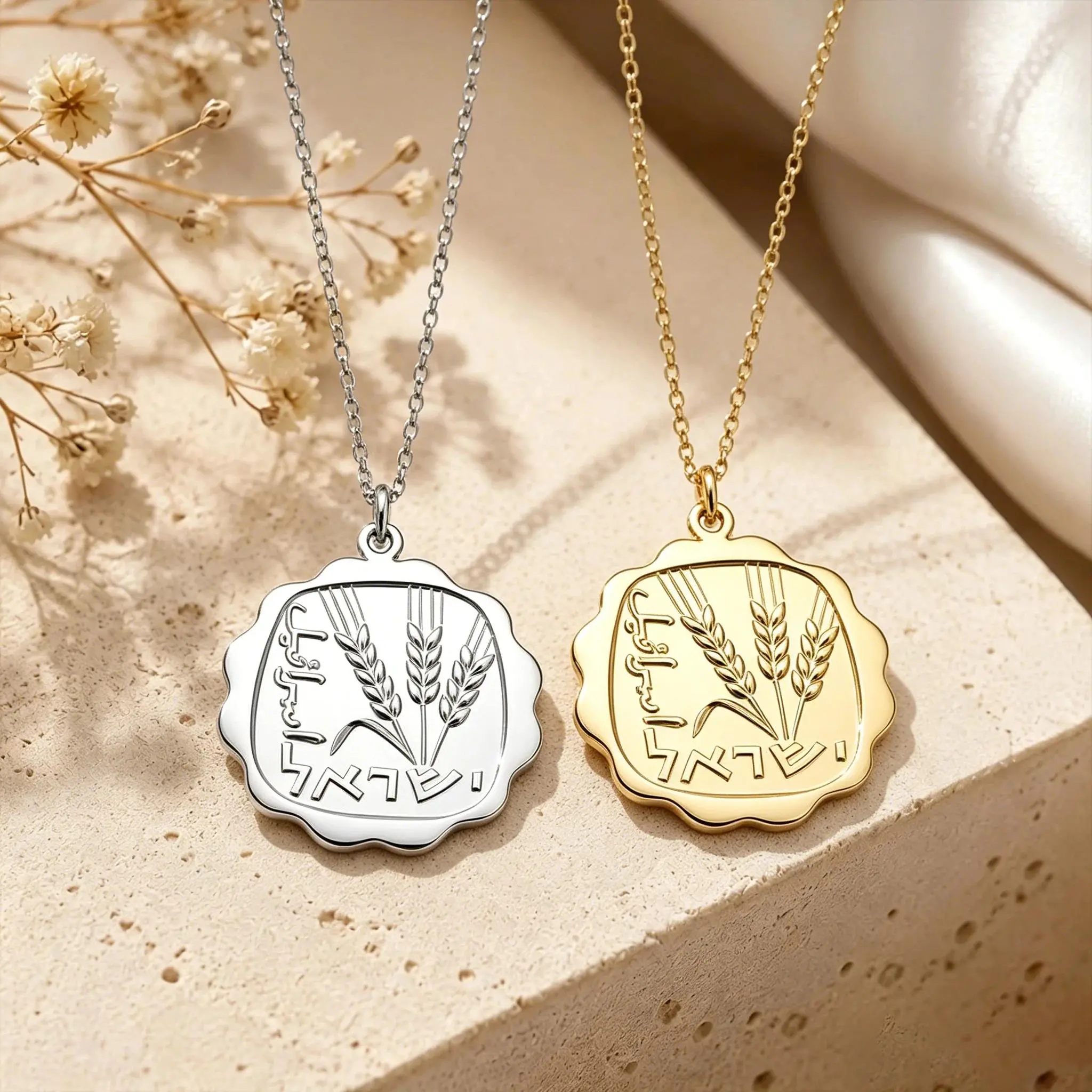 Lucktune Jewish Hebrew Pendant Necklace Stainless Steel Necklace For Women Judaica Protection Amulet Jewelry Party Gifts Sale