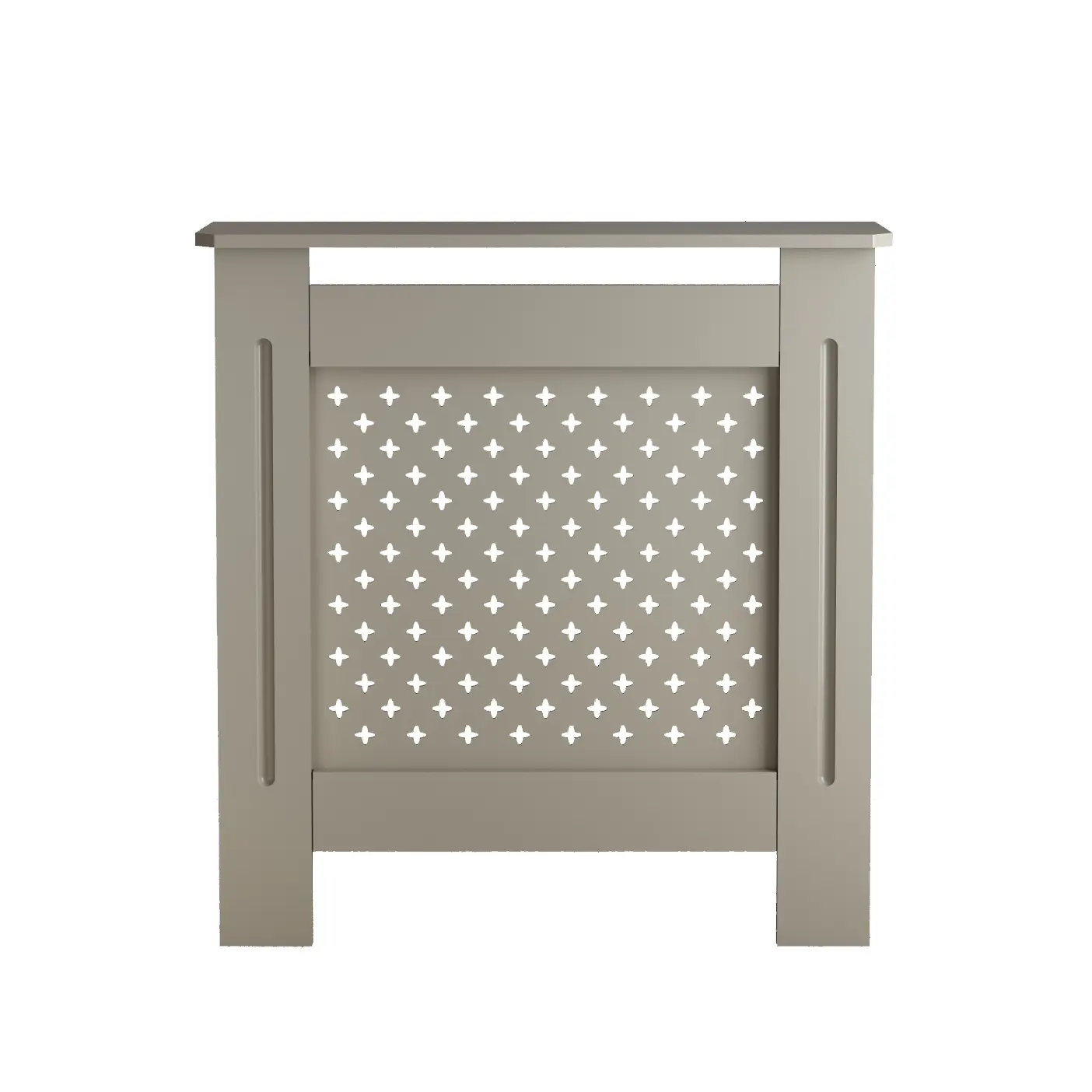 Nokaa MDF Radiator Cover with Perforated Panel and Top Display Shelf, Natural Finish, Easy Assembly Heater Cabinet for Living Room, Bedroom, Entryway, 32.3"H x 30.7"D x 7.5"W, Single Box, Natural Color, MDF