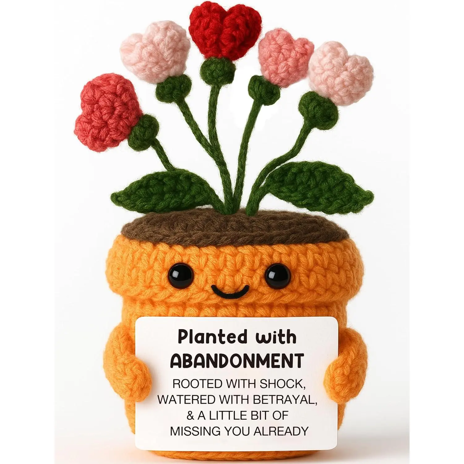 Modern Crochet Farewell Card for Coworkers - Funny Appreciation Greeting Card for Office Stationery Supplies