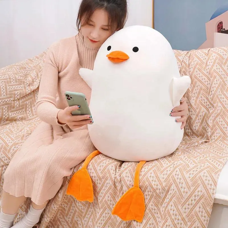 Duck Pillow Plush Toys Cute Pig Doll Girls Bed Holding A Sleeping Doll Round Pillow Cushion Doll