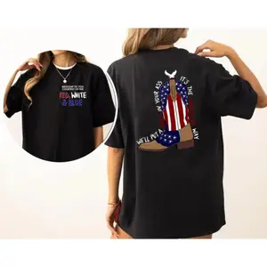 [100% Cotton] 180gsm Lightweight Breathable Unisex T-shirt Courtesy of the Red Shirt, Toby American Ride T-Shirt White and Blue Sweatshirt Hoodie