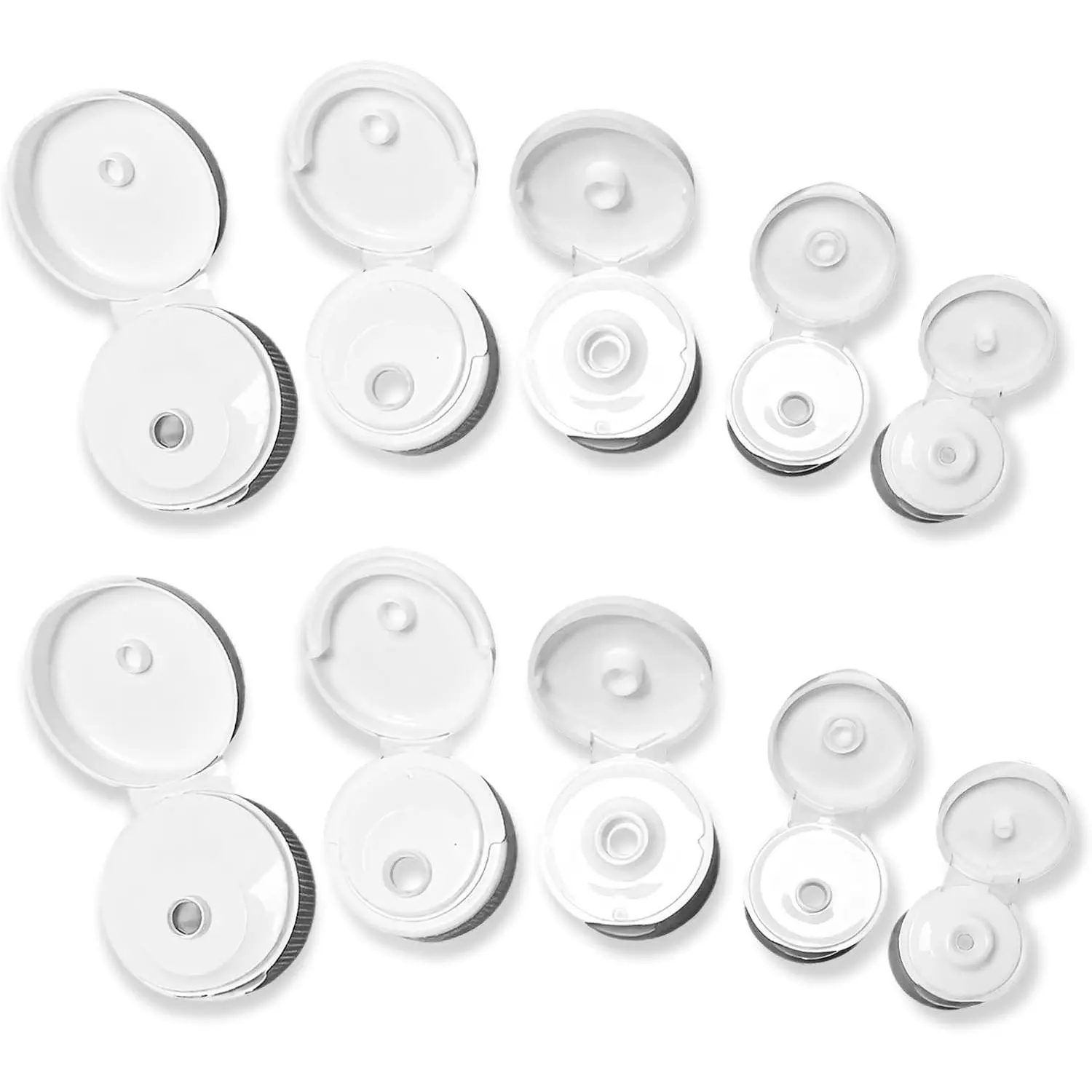 10-Pack Bottle Emptying Cap Kit with 5 Sizes - Reusable, Leak-Proof, Flip Top, Snap Top, Dispenser Cap, Fit Most Bottles - Easy, Zero Waste, Money Saver, Perfect Home & Bathroom Accessories