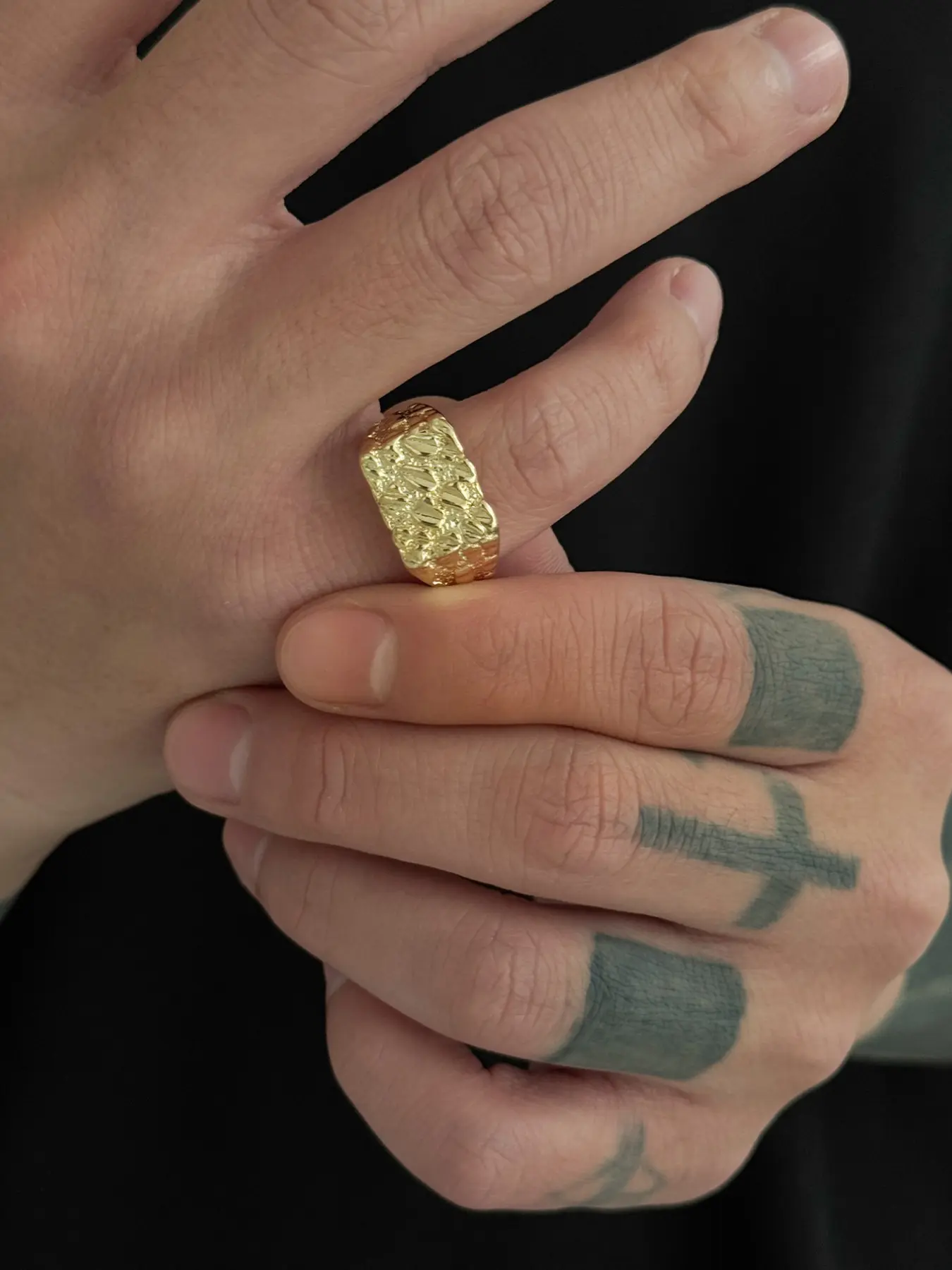 Trendy Hip-Hop Style Geometric Thumb Ring, Punk Design, Casual Streetwear, Wedding Party Gift, Unisex Fashion Jewelry