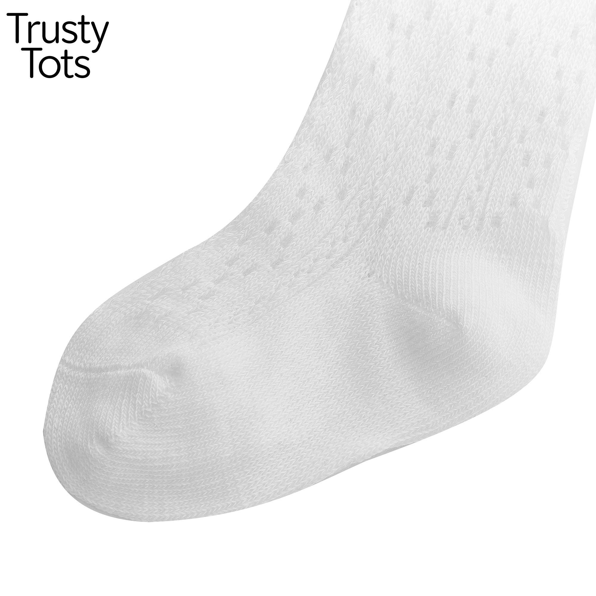 Trusty Tots  Toddler Girls Knee High Socks Summer Breathable Knit Lace Ruffle Princess Socks for Party, Wedding, Photography Unisex Earth Tone Knit Baby Stocking / Tights Baby Leggings