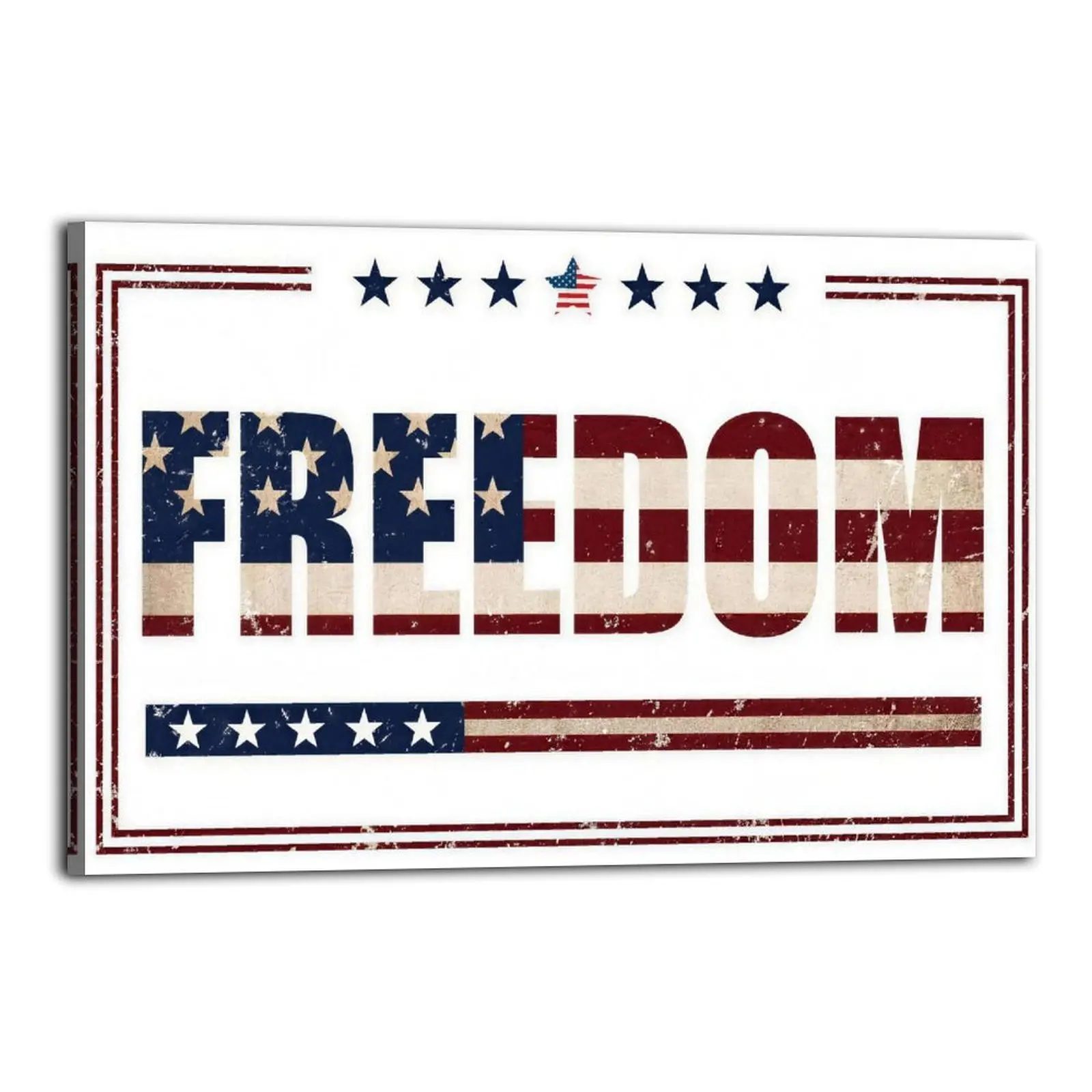 Freedom Flag Poster Canvas Festival Wall Decoration Printing Room Aesthetics Printing Modern Family Bedroom Aesthetics Canvas Decoration