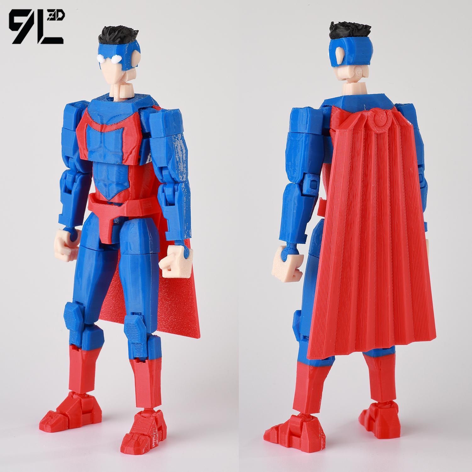 9L3D Printed Superheroes Invincible SuperMark Anime Multi-Jointed Shapeshift Toys Action Figures Mannequin Model Ornaments Gifts