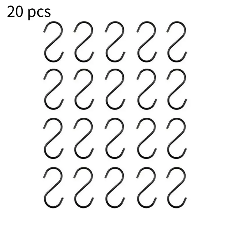 20pcs Multifunctional Iron S Hook Daily Use Hanging Accessories Clothing Hook Stainless Steel Hooks Coat Hook