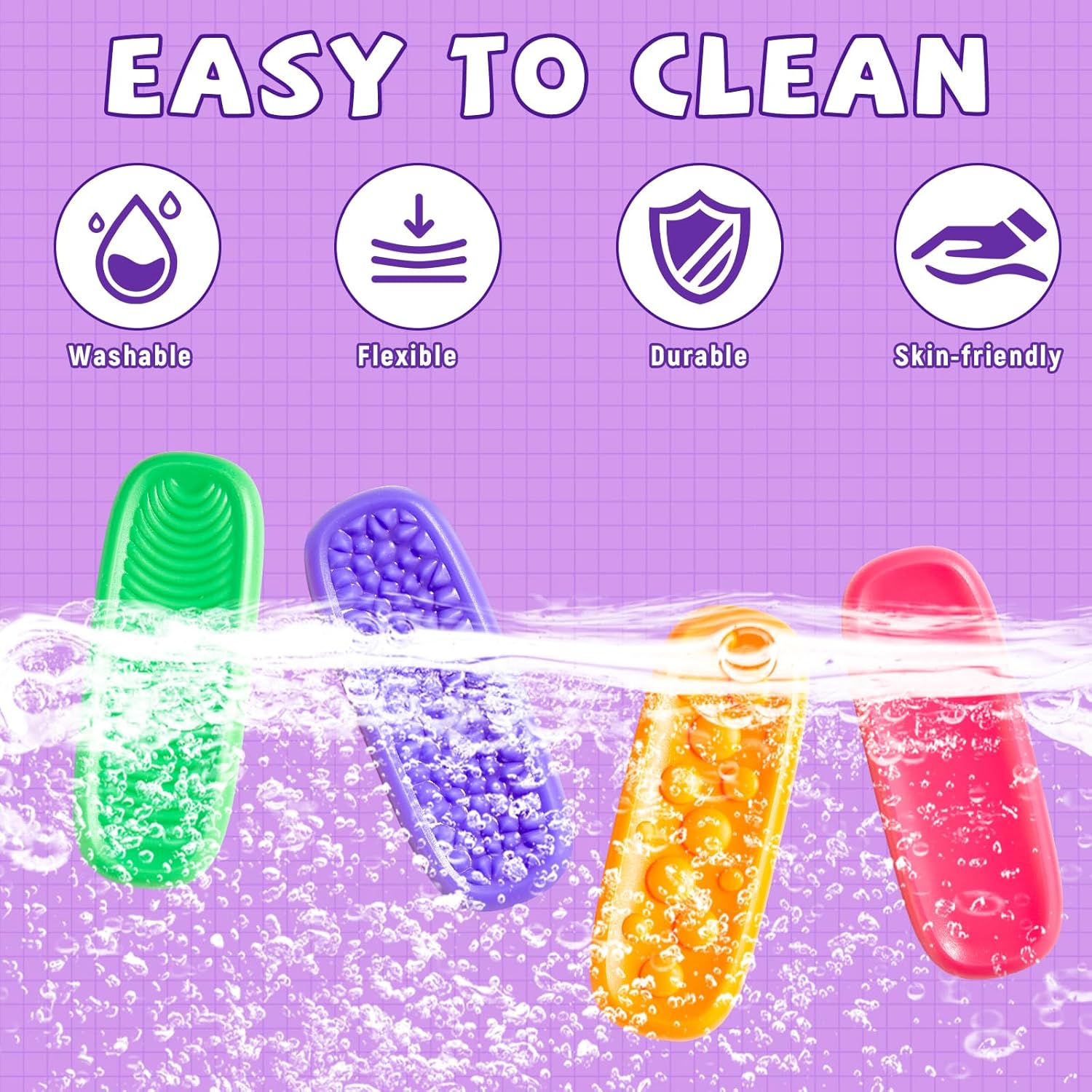 Colorful Sensory Fidget Toys, 8pcs/16pcs Multiple Textured Suction Toys, Fidget Strips Stress Relief Fidgeting Toy for Home School Office