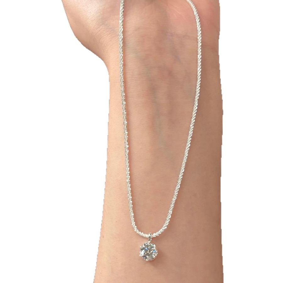 Sparkling sparkling diamond simple design sense gypsy zircon necklace light luxury temperament versatile necklace