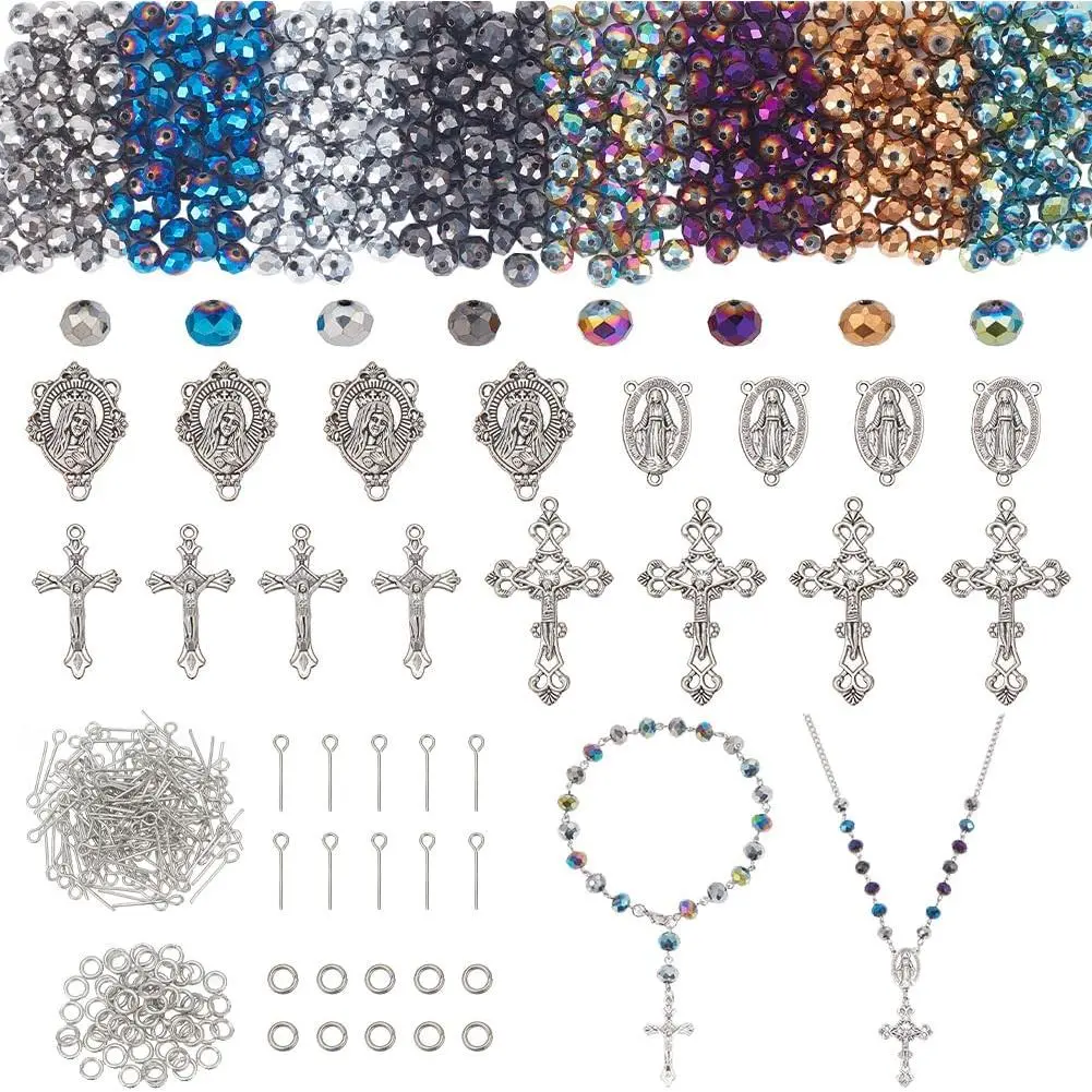 Rosary  Making Kit 1064 count Easter Necklace Making Set Rosary Prayer Making Supplies First Communion Necklace Set  Beads Kit for Ramadan Bracelet Necklaces  Making
