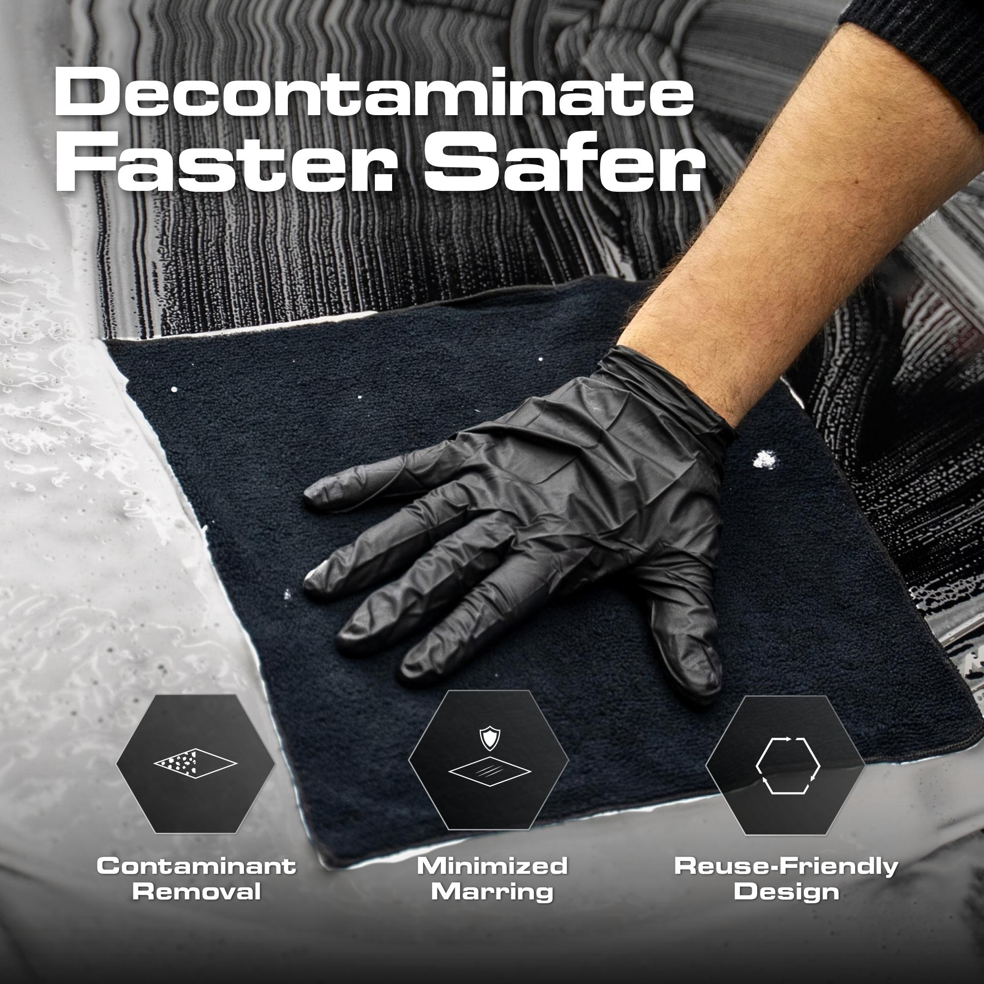 Clay Towel - Auto Detailing Clay Towel - Decontaminate Paint and Glass For Smooth Washing - 12" x 12" Brushed Microfiber