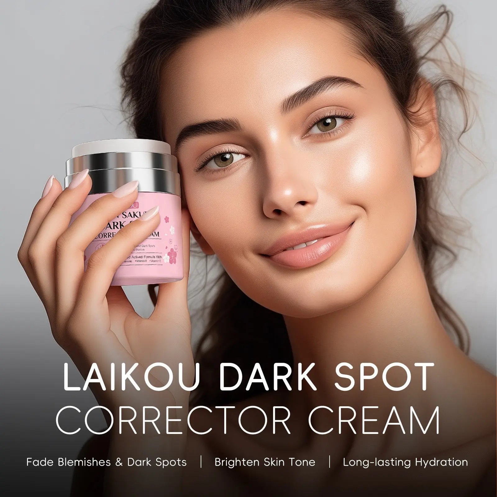 Cherry Blossom Brightening Cream 50g, Contains Niacinamide, Alpha Arbutin, Vitamin C, Shea Butter, Fade Dark Spots, Hydrate, Lightweight, Portable，Shea Butter & Vitamin E Nourish ，Long-Lasting Hydration ，Skincare Essential