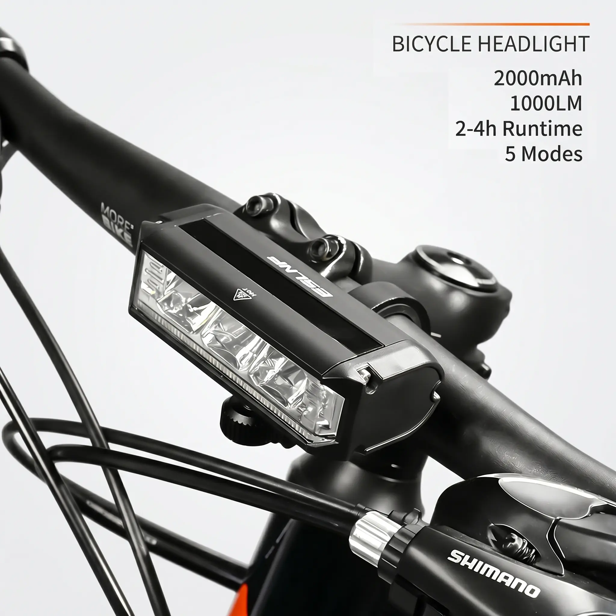 Mountain Bike Light 1000 Lumens 3*LED Rechargeable Bike Light Flashlight Outdoor Cycling Bike Accessories Suitable for Bicycles and Electric Scooters