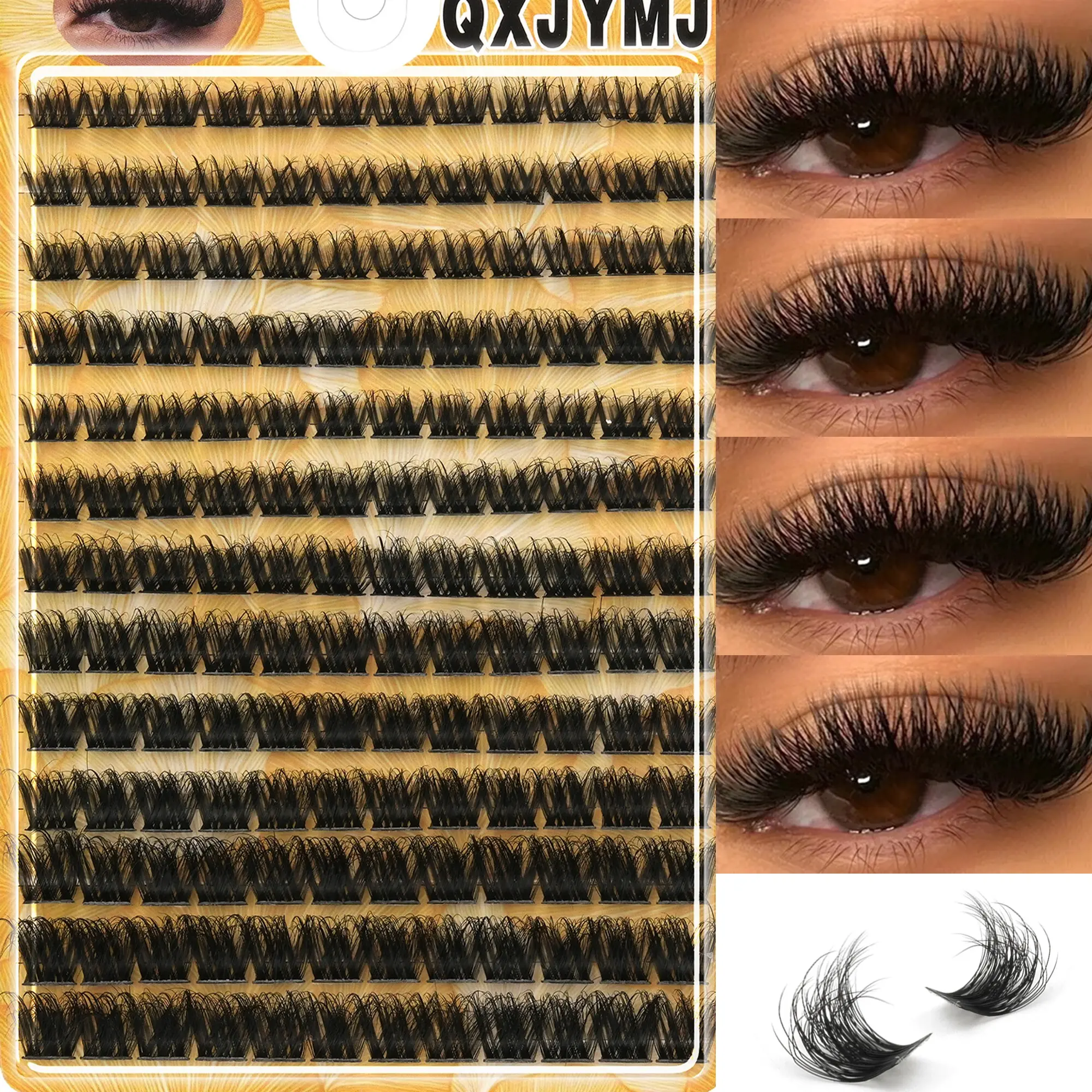 13 Rows 156 Clusters Mixed Thickness False Eyelashes Set, Beauty Eyelash Clusters, Reusable Volume Dense Clustered Lashes, Ideal for Beginners, Suitable for All Occasions