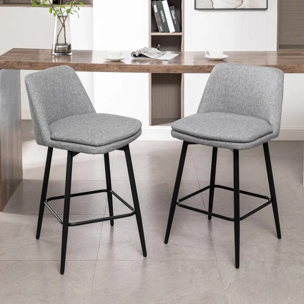 LIGHT GREY + Linen + Set of 2