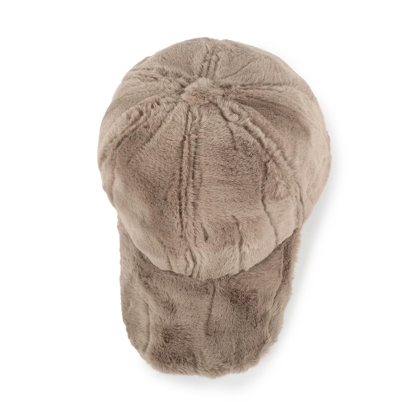 1pc Winter Warm Faux Wool Velvet Hat - Adjustable Beanie for Outdoor Sports & Christmas, Soft Solid Color Casual Cap,Winter Hat, Festive Headwear, Cozy Headgear