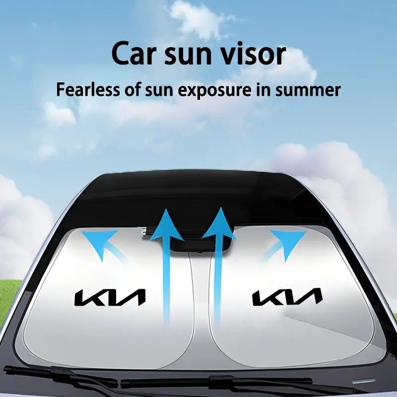 Car Windshield Sun Shade Cover Visor, UV Protection Shield for Kia Models, Essential Car Accessories for Comfort and Safety