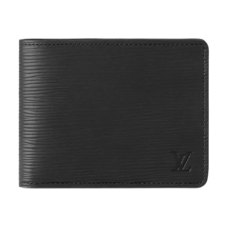 Louis Vuitton Multiple Double-Fold Epi Leather Wallet for Men in Black, Hand-Stitch Men's Wallets, All-In-One Men's Wallets