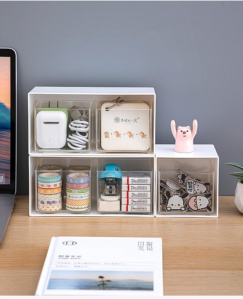 Clario "Crystal Grid" Modular Drawer Organizer Set — Clear PET Storage Bins for Home Reset and Vanity Organization. These Stackable Plastic Dividers are Perfect for Kitchen, Office and Bathroom Cabinets. Pinterest Style Closet Sorter