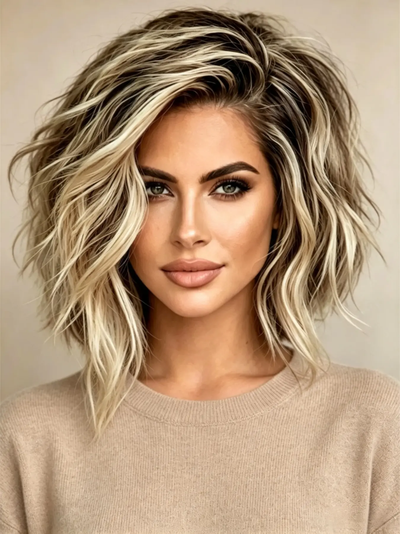 14-Inch Soft Bright Wavy Wig, 150 Density, 13x4 Size, 100% Human Hair, Pre-Trimmed Baby Hair, Lace Front, Suitable for Women