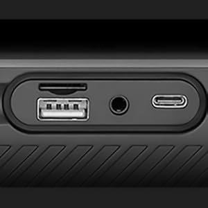 DE413 Portable 5.4 Bluetooth Speaker 9D Surround Sound Hi-Fi IPX5 Waterproof Multi-Mode USB Connection for Computers TVs and Devices