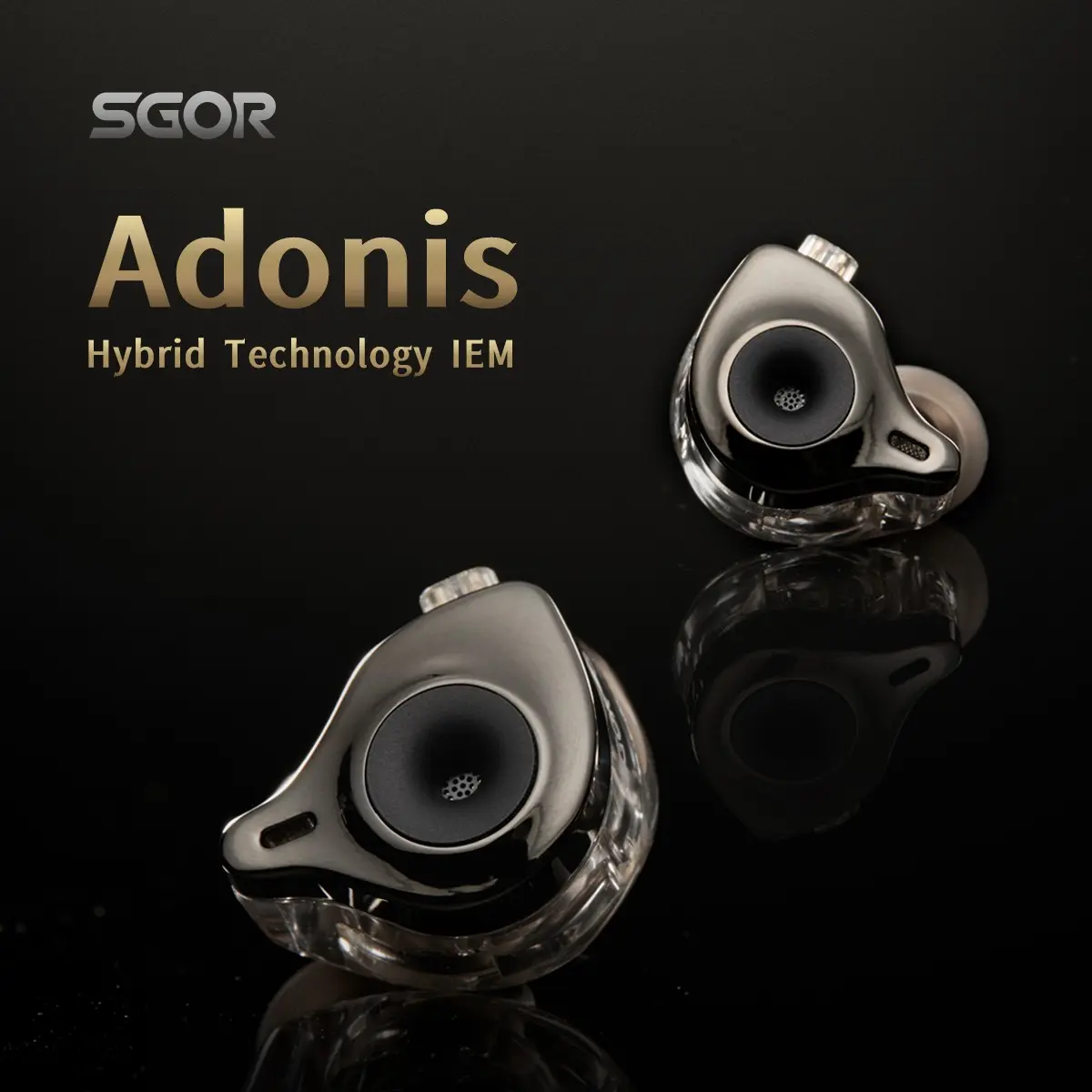 Sgor Adonis 1dd+1ba In-Ear Monitors, Hi-Fi Super Bass Electronic Earbuds, High-Quality Music Headphones, Sports Model, Mixed Technology