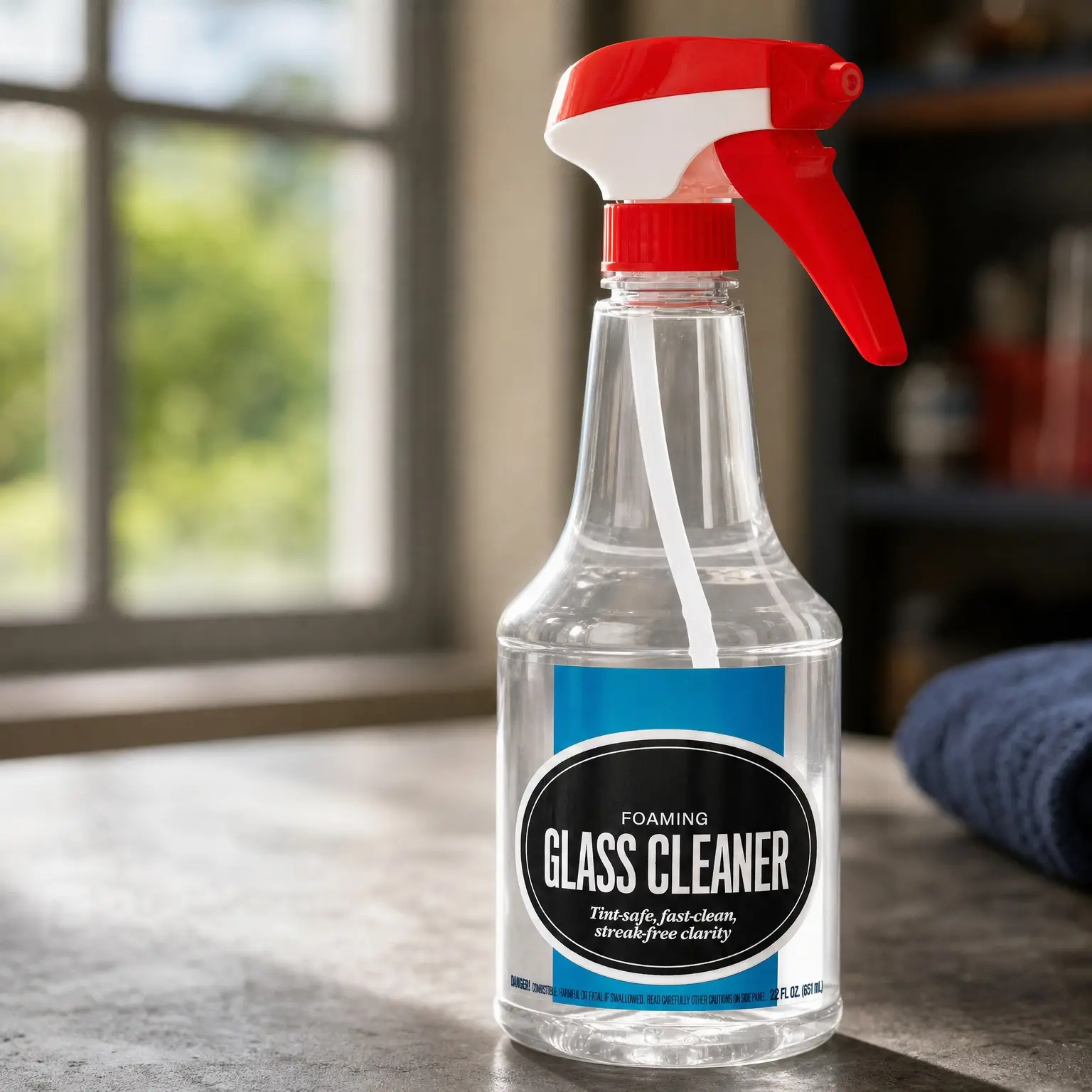Foaming Glass Cleaner Spray for Car Windows, Windshields & Mirrors, Tint Safe, Streak-Free, Dye & Ammonia-Free Formula, 22 Oz, 10891