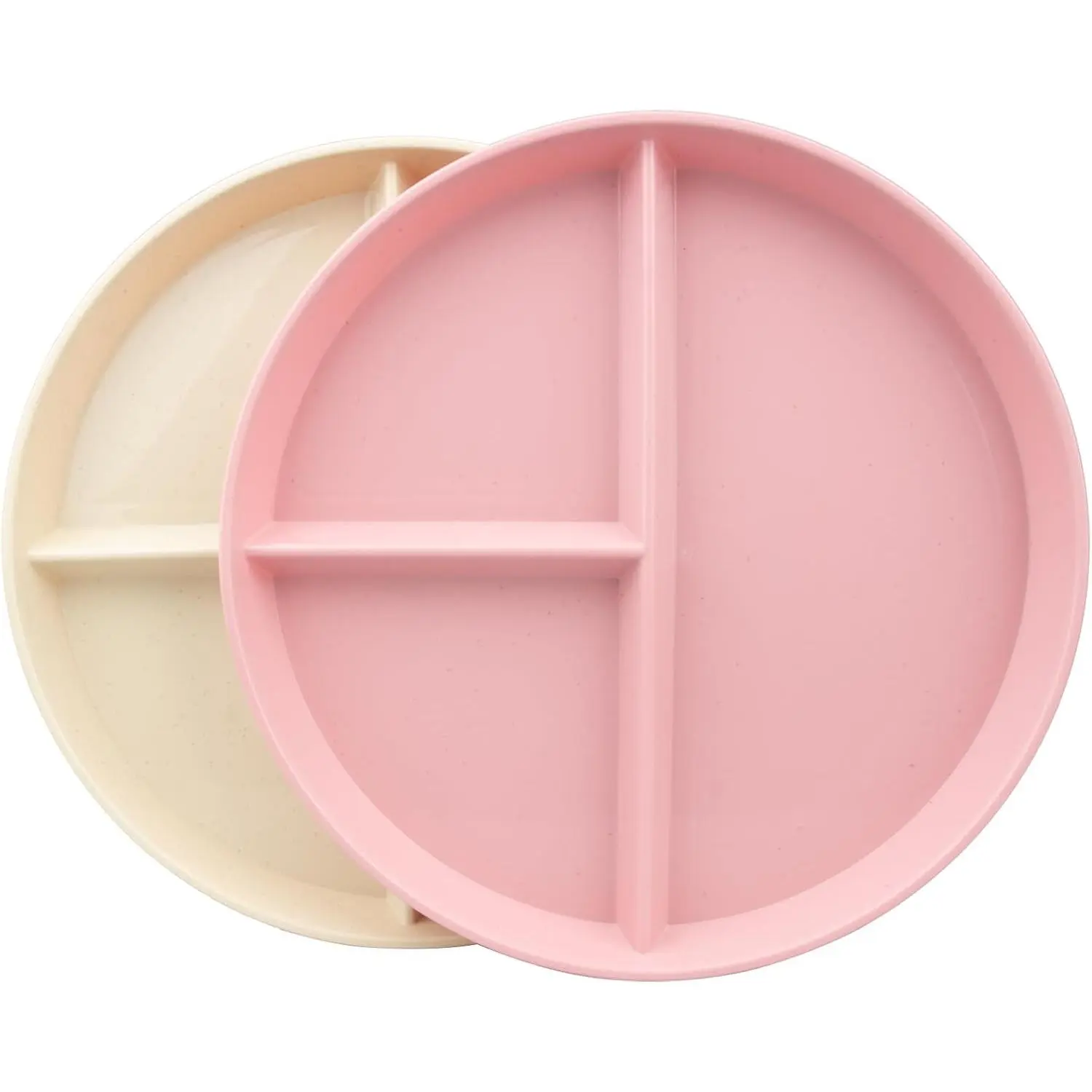 2Pack Portion Control Plate, 9 Inch Divided Plates for Dinner