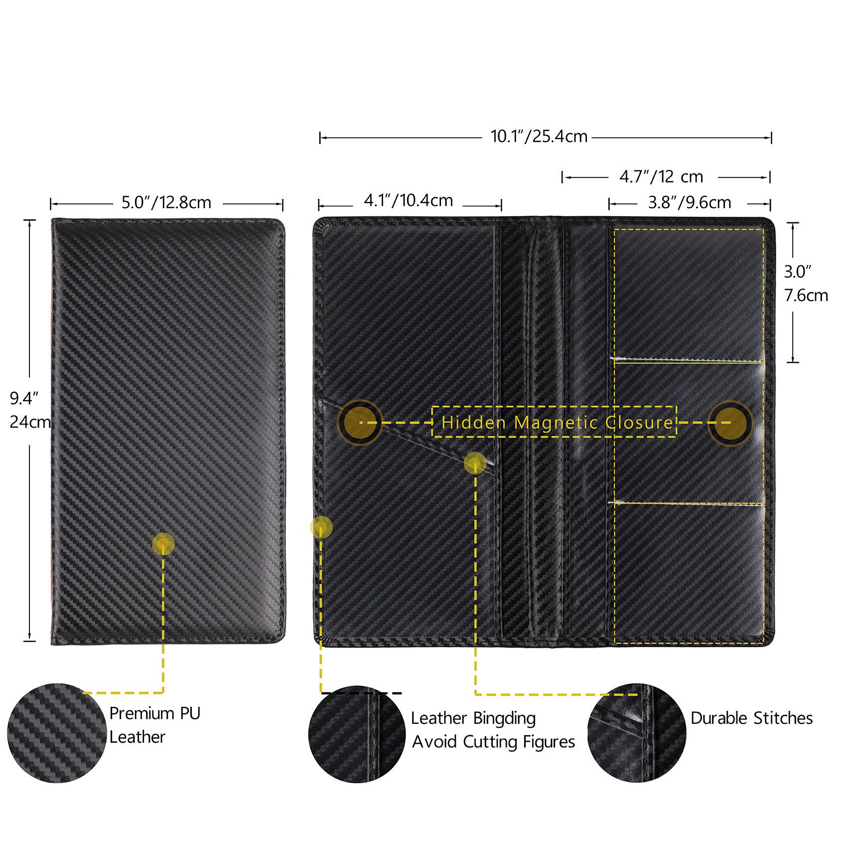 Car Registration & Insurance Card Holder, Vehicle License Document Compartment Card Holder, Interior Car Accessories for Women Men Teens, Travel Document Holder