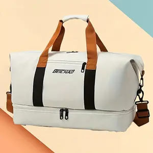 Tote Bag - Neutral Style Shoulder Bag for Men and Women, Crossbody Bag, Short-Term Business Travel Handbag, Storage Bag for Short Travel, Men's Fitness Bag, Lightweight Hand Carry Bag, Mailman Bag [Random Zip Direction]
