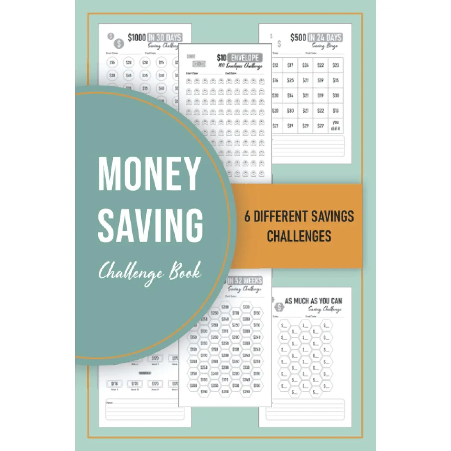 Saving  Book: Saving  Journal with 6 Different Savings Challenges, Daily/Weekly Saving Planner - Paperback
