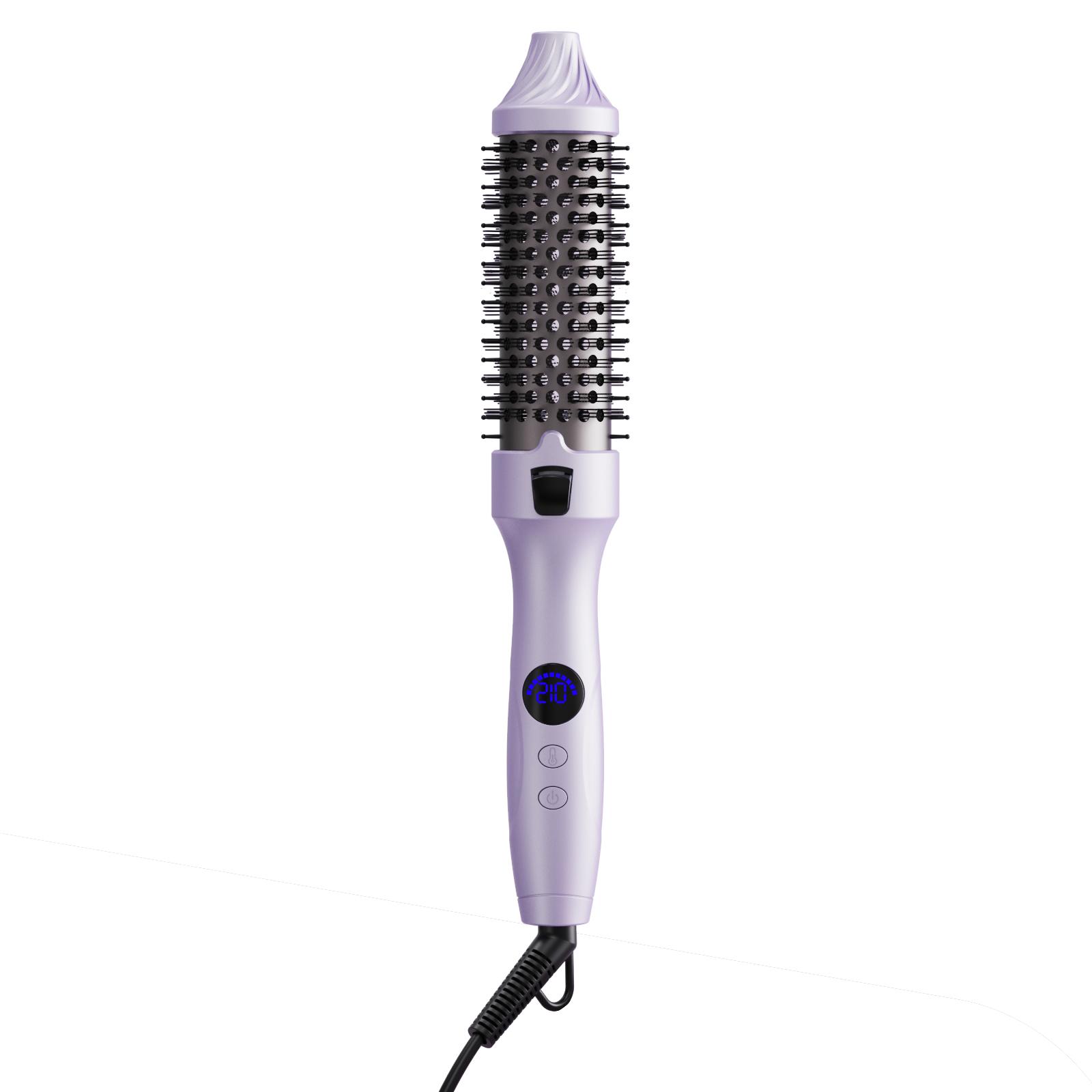 Thermal Brush For Blowout Look, 1.5 Inch Heated Round Brush,00 million negative ions, no hairknots,Smooth out the frizz,Curling Iron Brush With 10 Temperature Control, Hot Brush Styler Thermal Round Brush For Travel,Home, School,Not A Blowdryer