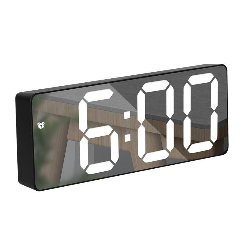 Led Mirror Alarm Clock, 1 Count Modern Exquisite Sound Control Battery Powered Digital Clock, Desktop Electronic Clock for Bedroom Office Home Decor(without Battery) Led Mirror Alarm Clock, 1 Count Modern Exquisite Sound Control Battery Powered Digital Clock, Desktop Electronic Clock for Bedroom Office Home Decor(without Battery)