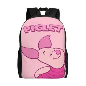 Piglet Cartoon Backpacks Lightweight Large Capacity Unisex Bookbag Anime Laptop Bag for Travel Hiking School