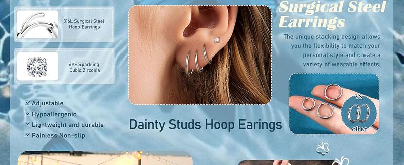 YADOCA 20G Threadless Nose Studs for Women Men Push in Nose Stud Hypoallergenic 316L Surgical Steel Flat Back Stud Earrings Labret Cartilage Lip Rings Medusa Nostril Conch Tragus Body Piercing Jewelry 18 Pairs