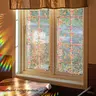 Floral Pattern Static Cling Window Privacy Film, 1 Count Removable Window Decorative Decal for Living Room & Bedroom Glass, Window Stickers