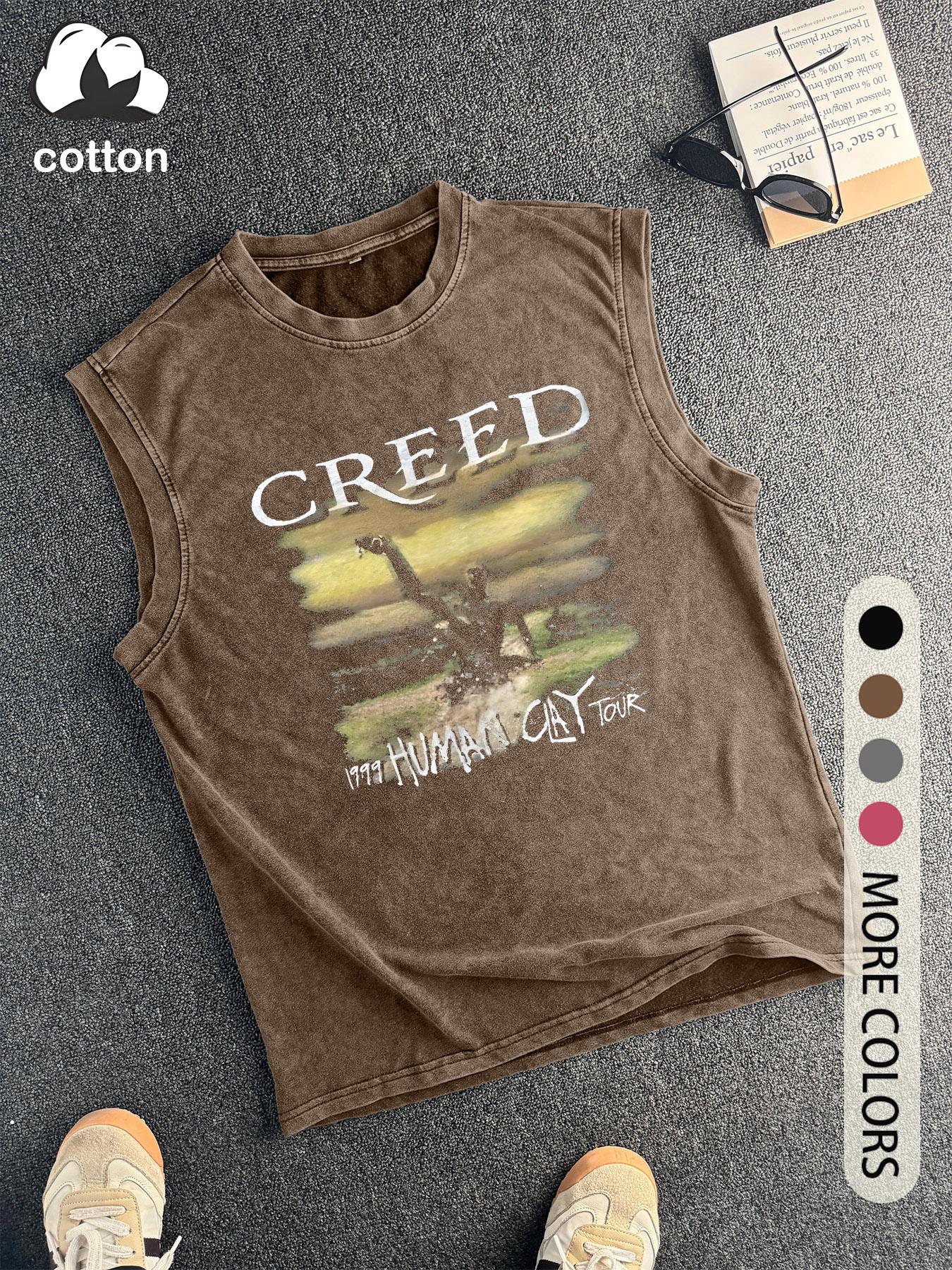 Men's Vintage Cotton Graphic Vest, Round Neck Sleeveless Casual Summer Top, Fitted Fashionable Design, Moderate Fabric Thickness