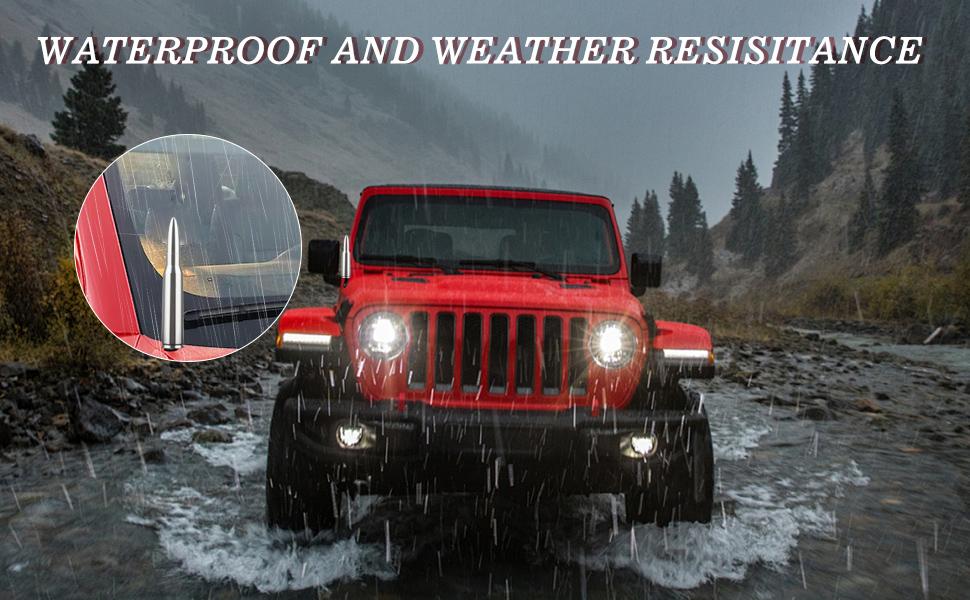 BASIC SUPPLY Chrome Antenna 50 Cal Car Truck Bullet Antenna Truck Accessories Universal Replacement for GMC Sierra 1500 Chevy Dodge Ram Silverado 1500 2500 3500 Ford F150 F250 F350 (Chrome)