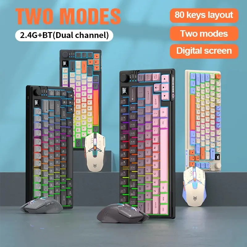 XUNSVFOX K920 Bluetooth Wireless Keyboard Mouse Set Dual Model Laptop Home Office Gaming USB Light Charging