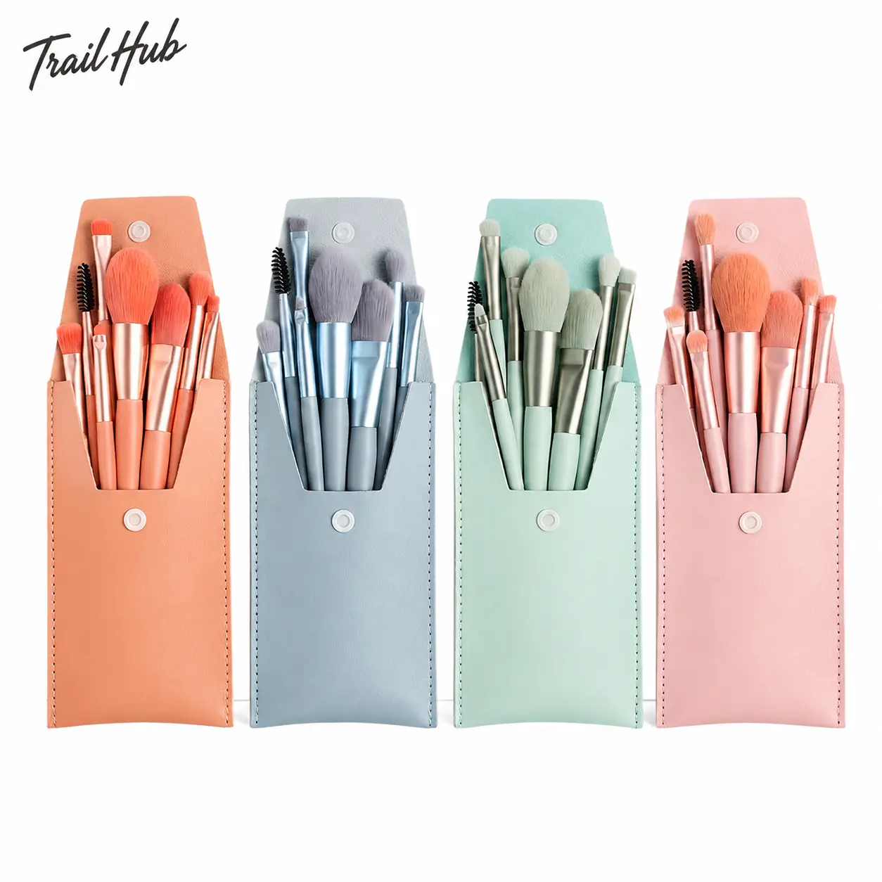 Professional 8-Piece Makeup Brush Set Featuring Soft Synthetic Bristles, Ergonomic Handles, and Versatile Morandi-Tone Brushes for Eyeshadow Blending, Highlighting, Contouring, and Precision Detail Work—Ideal for Beginners and Everyday Use
