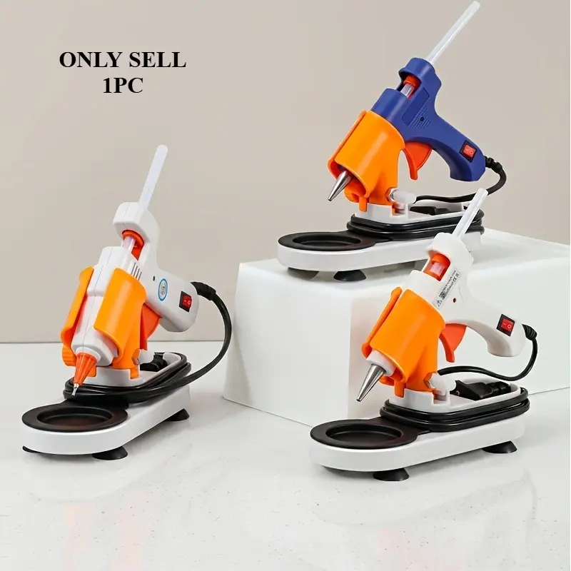Multi Functional Universal Hot Melt Glue Gun Bracket, Compatible with Various Models of Hot Melt Glue Guns, with Drip Tray and Cable Storage Box, Screw and Small Parts Storage Box, Keeping The Home Tool Room Clean