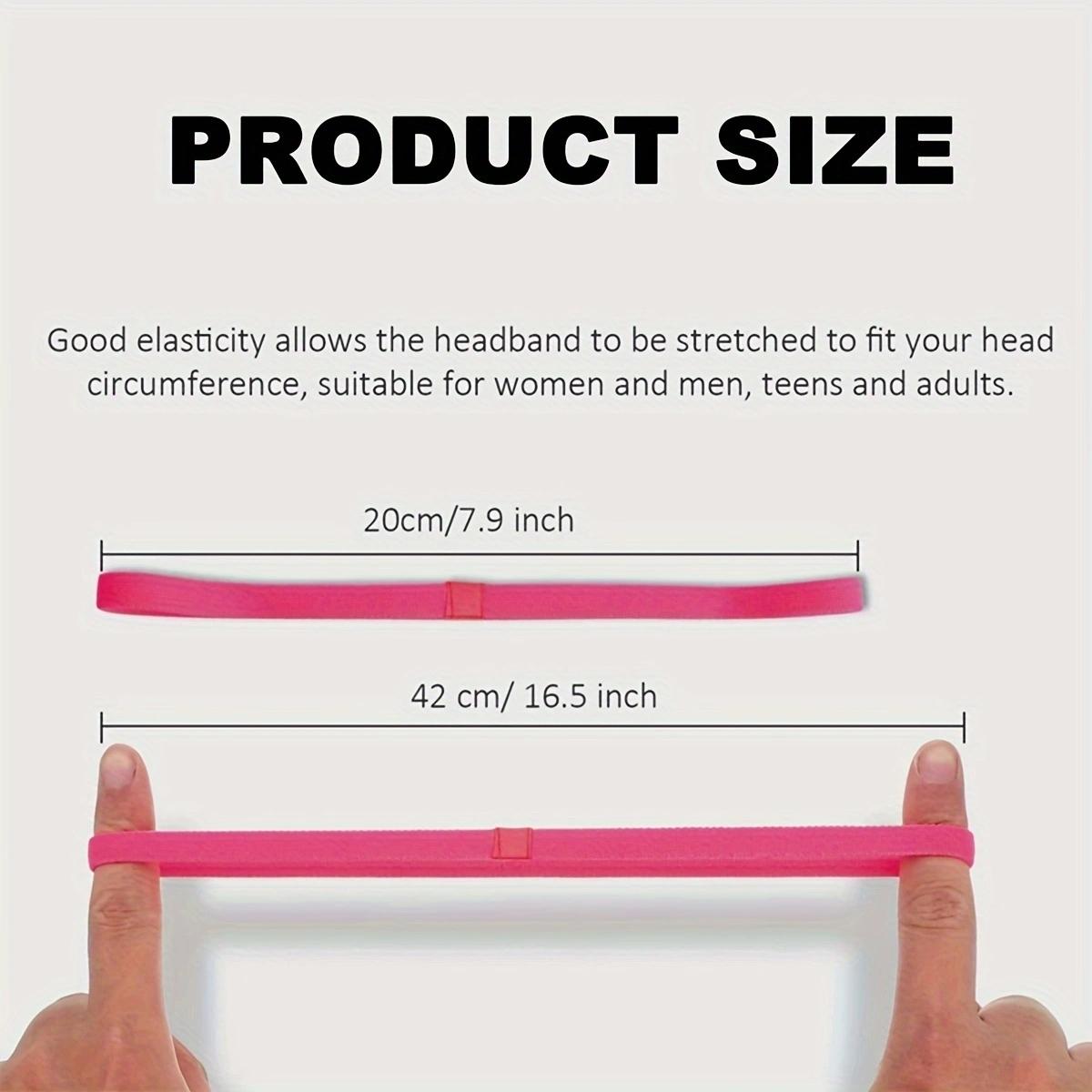 Solid Color Sports Headband, Elastic Headbands, 3 Counts/set High Elasticity Sweat Absorbing Headband, Non-slip Headband for Running Cycling Climbing